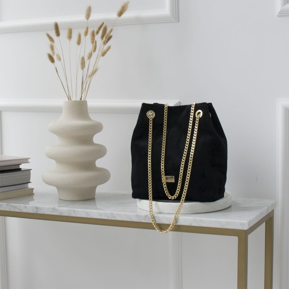 Little velvet chain bag, black [No. 1 - Black Velvet Mini]